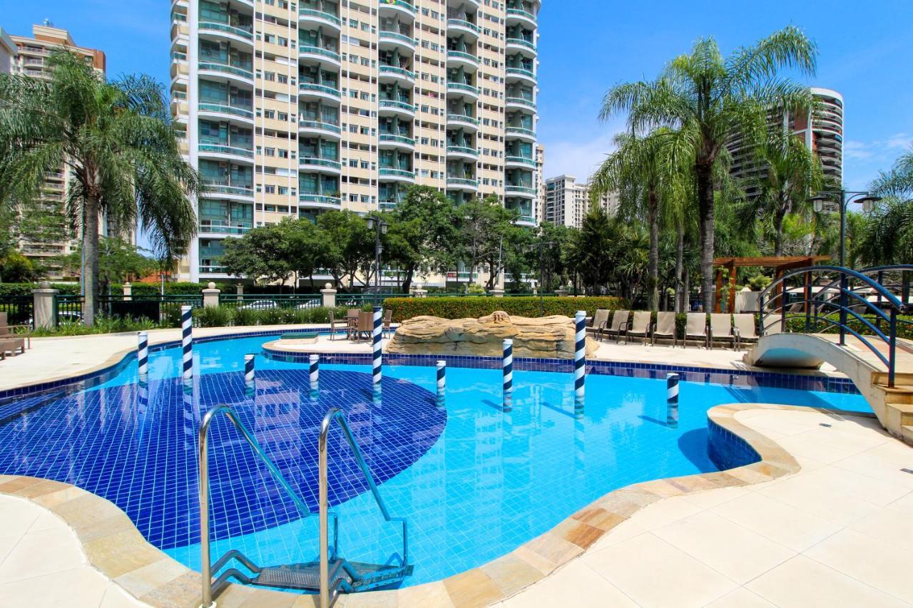Barra Da Tijuca - 9 - Flat Premium Com Cozinha, Fogao Cooktop, Geladeira Grande, Smart Tv Grande, Lindo E Muitissimo Confortavel, Balsa Para A Praia Gratis E Estacionamento Gratuito Rio de Janeiro Exterior foto